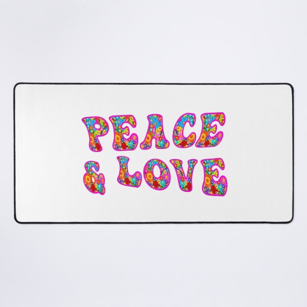 Item preview, Peace and Love Flower Power Logo, sticker, Pink Flower Letter designed and sold by Vividality.