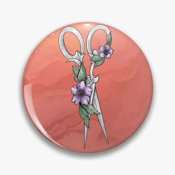 Item preview, Scissors flowers witchcraft designed and sold by atlasbackache.