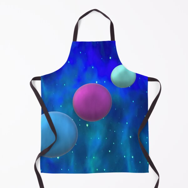 Item preview, Multi colored Different Sized Planetary Spheres in Blue Space designed and sold by CJRPics.