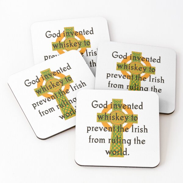 Item preview, God Invented Whiskey - Irish Quote  designed and sold by CrankyOldDude.
