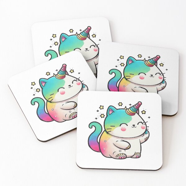Item preview, Cute Unicorn Cat Colorful Rainbow designed and sold by oudib.