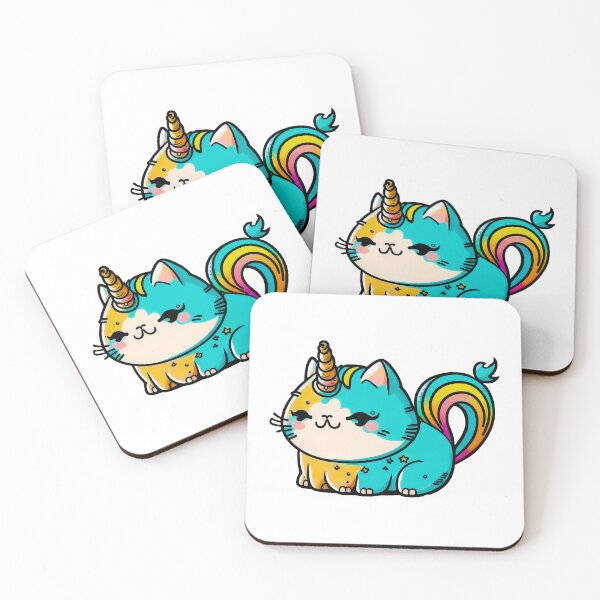 Item preview, Cute Unicorn Cat Colorful Rainbow designed and sold by oudib.