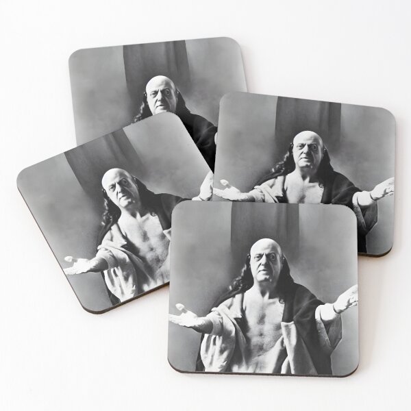 Item preview, Black and White Cyberpunk Aleister Crowley The Christ of Thelema painted in a Surrealist and Impressionist style designed and sold by Ataraxia  Apparel.