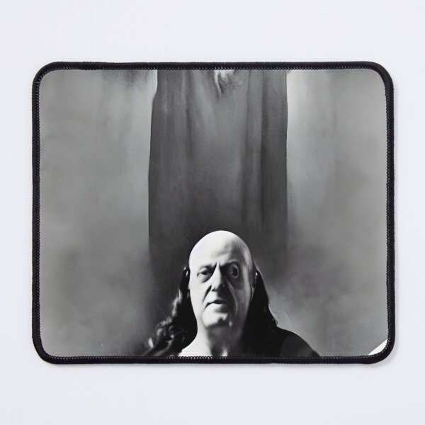 Item preview, Black and White Cyberpunk Aleister Crowley The Christ of Thelema painted in a Surrealist and Impressionist style designed and sold by Ataraxia  Apparel.