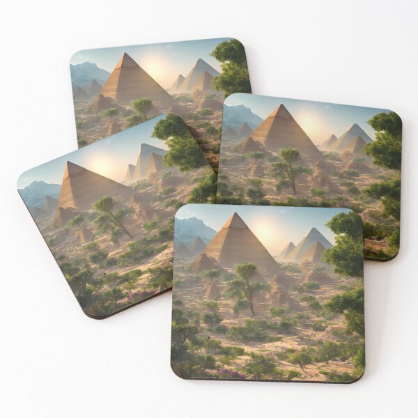 Item preview, Ancient Egypt City Pyramids Landscape Sunset - Worlds Collection designed and sold by SpektroDesign.