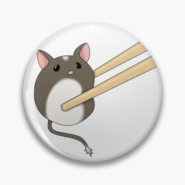 Item preview, Cute brown gerbil mochi with chopsticks  designed and sold by Becky-Marie.