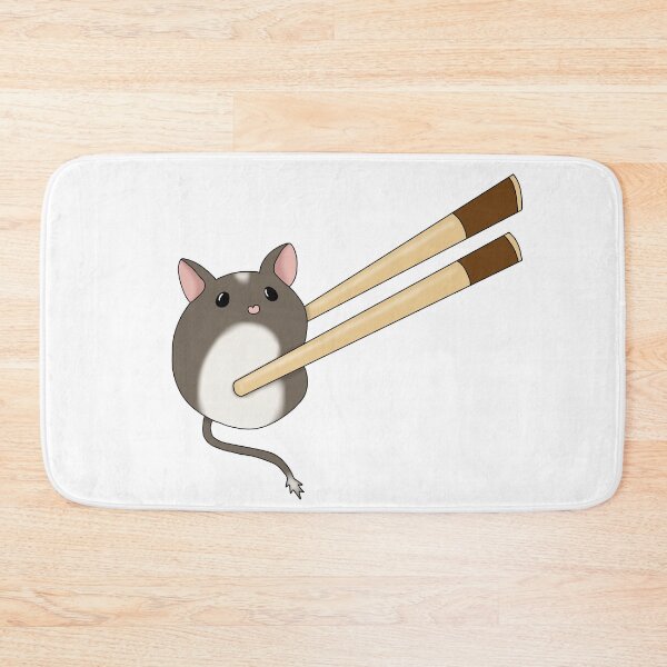 Item preview, Cute brown gerbil mochi with chopsticks  designed and sold by Becky-Marie.