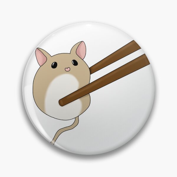 Item preview, Cute golden gerbil mochi with chopsticks  designed and sold by Becky-Marie.