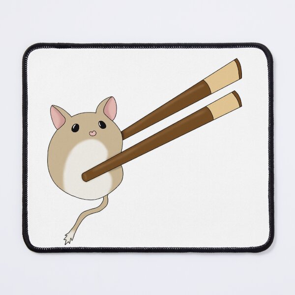Item preview, Cute golden gerbil mochi with chopsticks designed and sold by Becky-Marie.