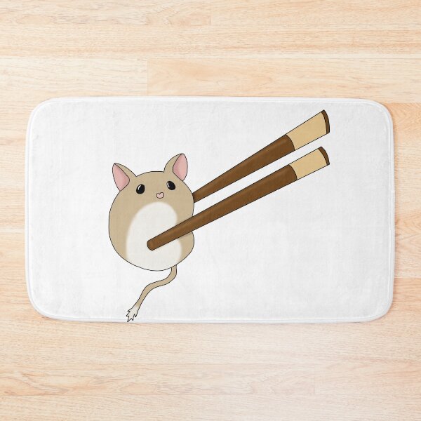 Item preview, Cute golden gerbil mochi with chopsticks  designed and sold by Becky-Marie.