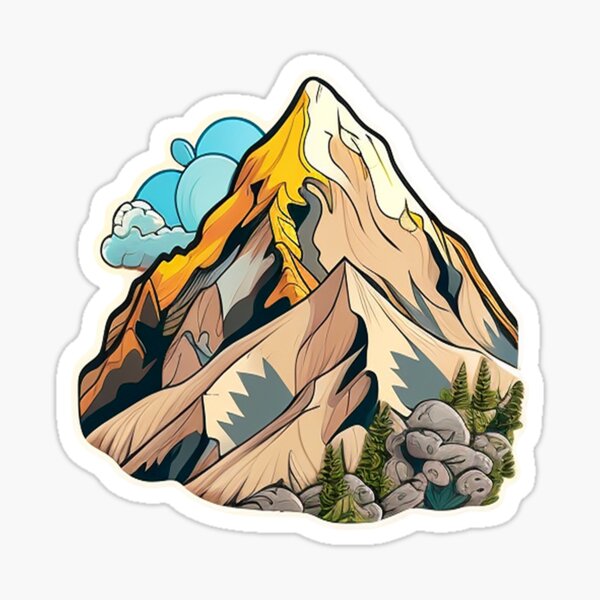 Item preview, Yellowstone Peak Mountain Sticker designed and sold by Walford-Designs.