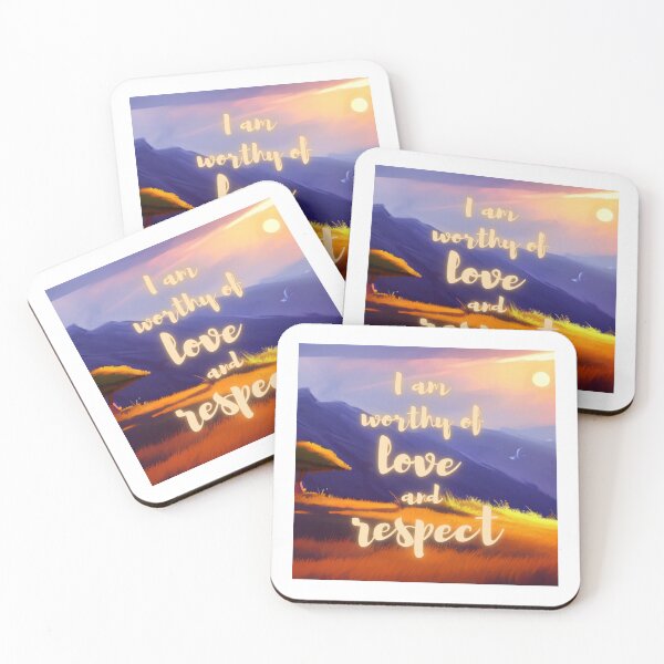 Item preview, Positive affirmation: I am worthy of love and respect. designed and sold by PhotoDesignNZ.