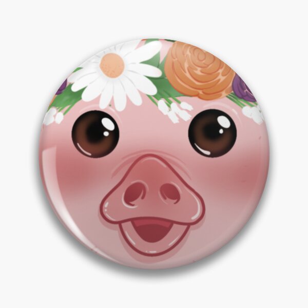 Item preview, Flower Crown Pig Cute Piggy  designed and sold by OneOfTheWolves.