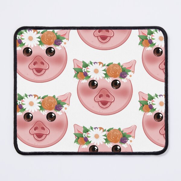 Item preview, Flower Crown Pig Cute Piggy designed and sold by OneOfTheWolves.