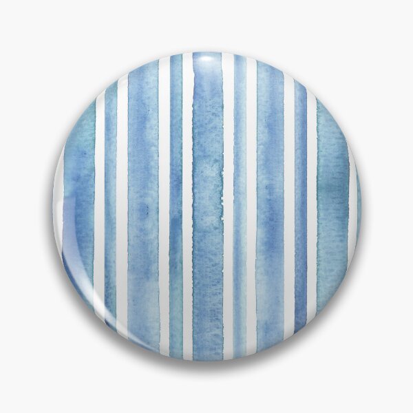 Item preview, Watercolor blue stripes on white background. Blue and white striped seamless pattern designed and sold by olgersart.