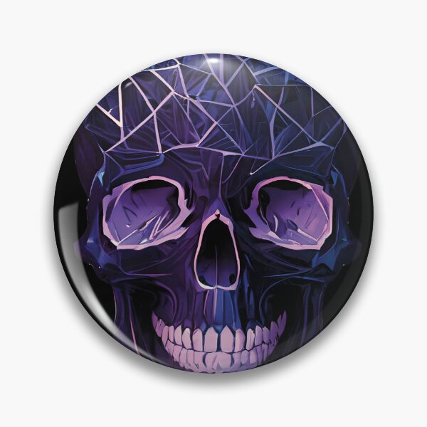Item preview, Diseño geométrico de pintura de calavera morada. designed and sold by Goatonfire.