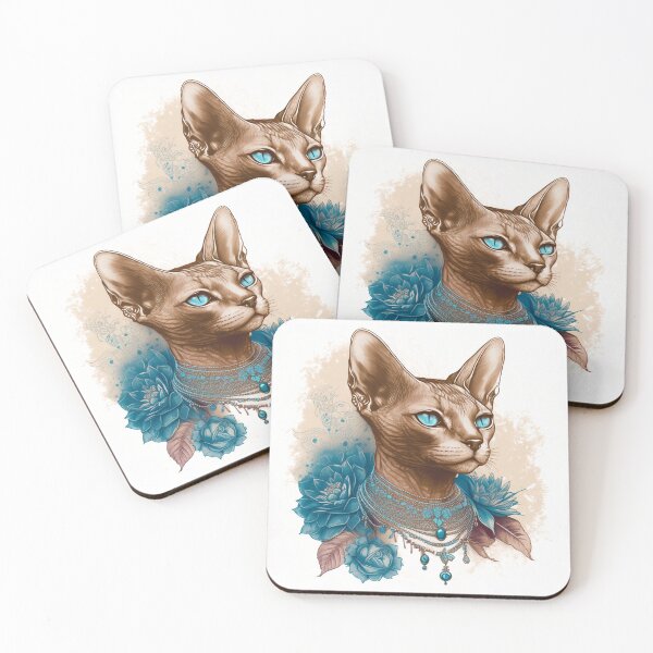 Item preview, Abyssinian Cat Tattoo Portrait designed and sold by Nocturne  Paws.