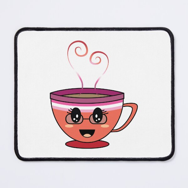 Item preview, Equalitea Lesbian Flag Pride w/ lashes and glasses designed and sold by qteapiecastle.