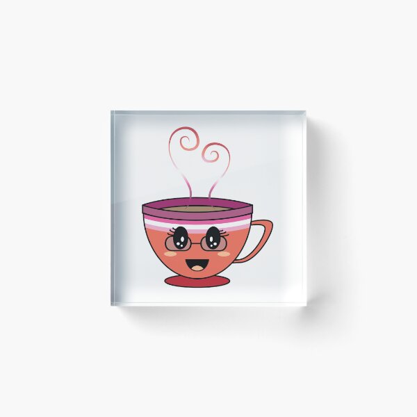 Item preview, Equalitea Lesbian Flag Pride w/ lashes and glasses designed and sold by qteapiecastle.