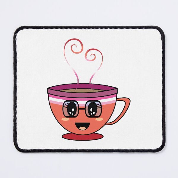 Item preview, Equalitea Lesbian Flag Pride w/ lashes and tall glasses designed and sold by qteapiecastle.