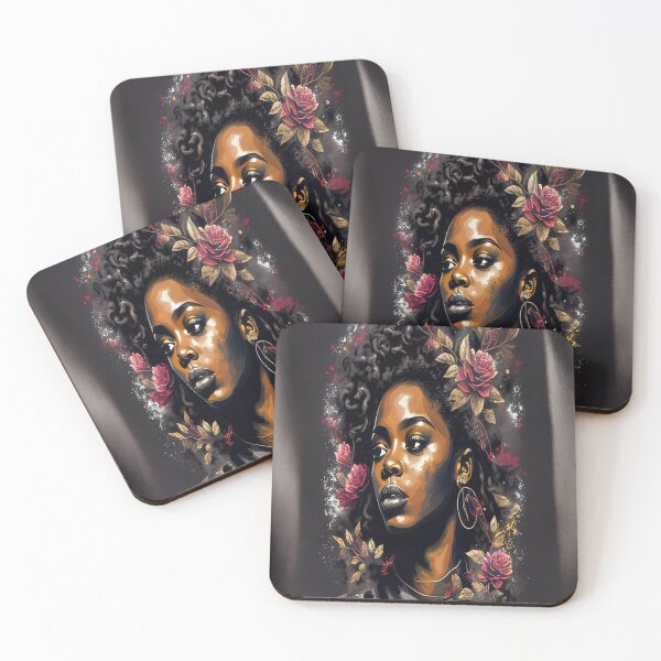 Item preview, A Floral Crown-Black Woman With Floral Crown designed and sold by CocoaWahine.