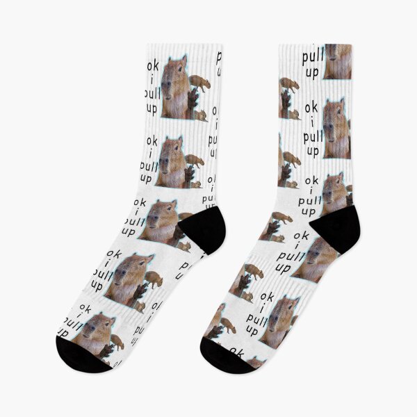 Item preview, ok i pull up capybara meme tee shirt designed and sold by KatyaDesigns.
