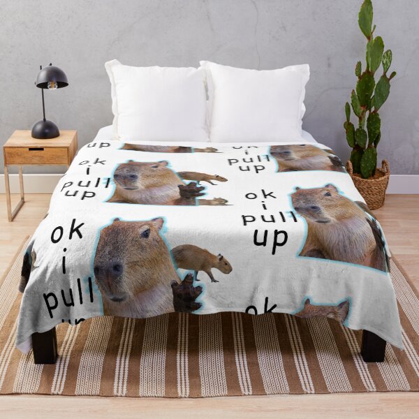 Item preview, ok i pull up capybara meme tee shirt designed and sold by KatyaDesigns.