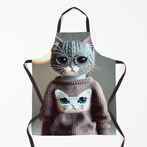 Artikelvorschau, Gestrickte Katze - moderne digitale Kunst entworfen und verkauft von Ai-michiart.