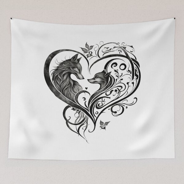 Item preview, Fox and Wolf Heart Swirl designed and sold by A-Artistries.