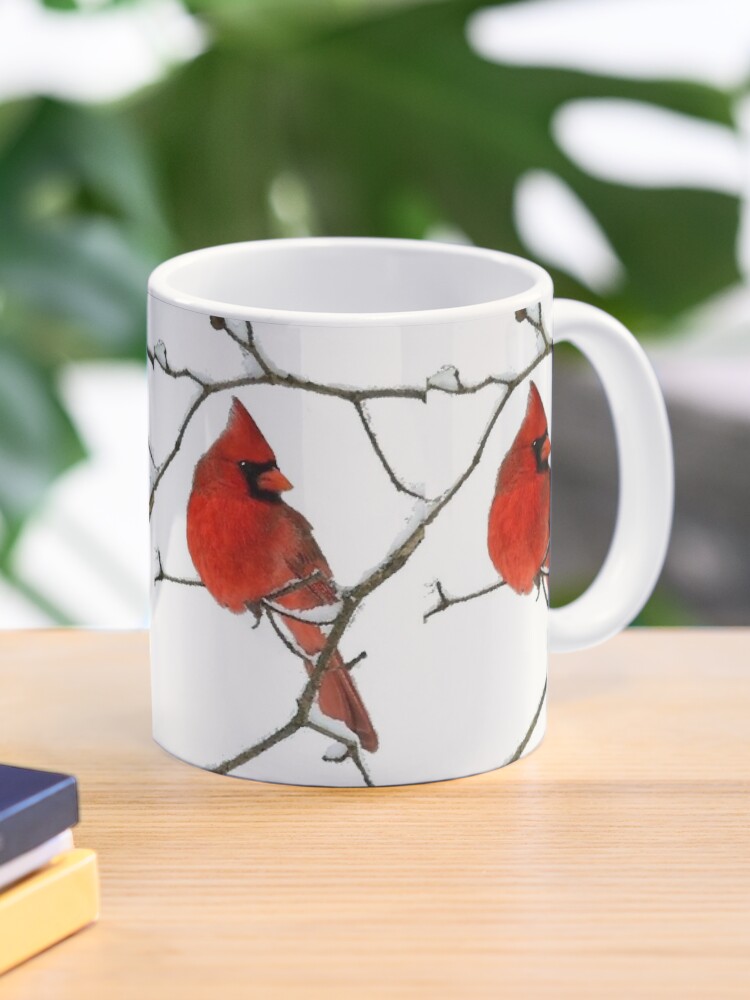 Cardinal Coffee Mugs, Set of Two