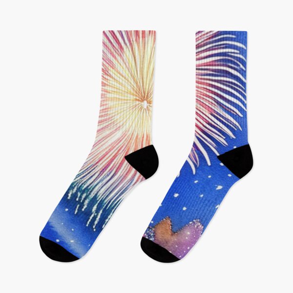 Artikelvorschau, Aquarell-Feuerwerk entworfen und verkauft von SquishStitches.