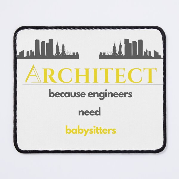 Item preview, Architect because engineers need babysitter white Classic T-Shirt designed and sold by MEDKH02.