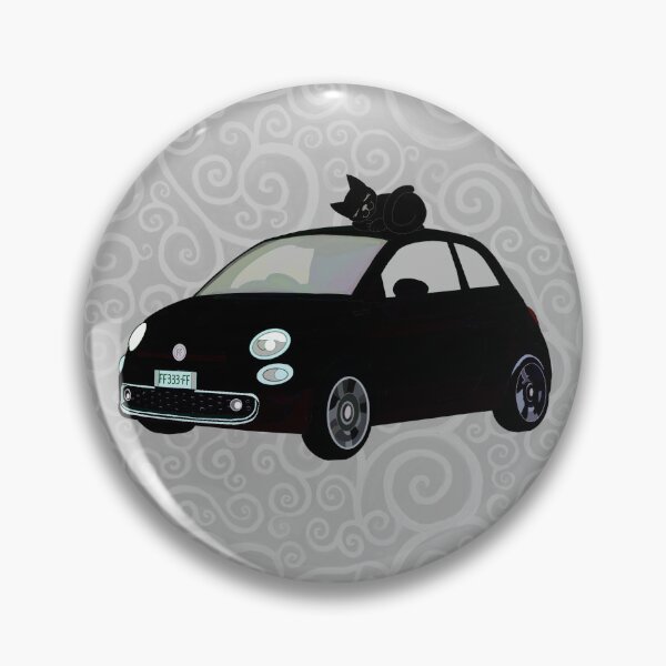 Item preview, Sleepy cat on black cinquecento designed and sold by QuirkyCatz.