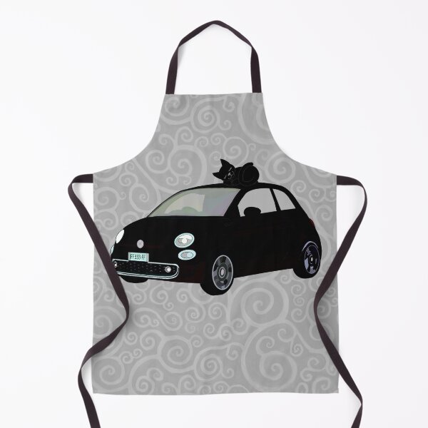 Item preview, Sleepy cat on black cinquecento designed and sold by QuirkyCatz.