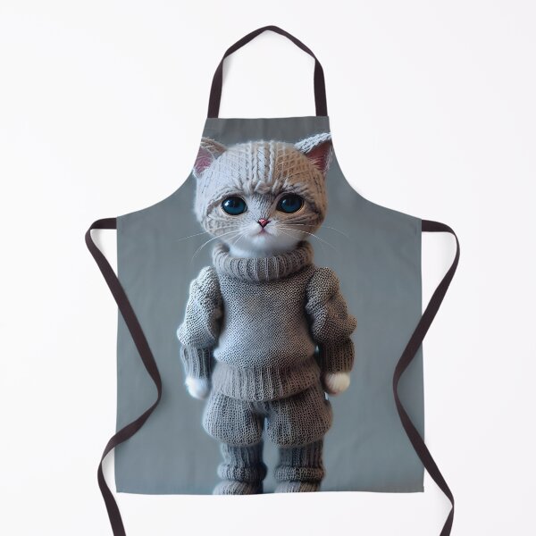 Artikelvorschau, Gestrickte Katze - moderne digitale Kunst entworfen und verkauft von Ai-michiart.