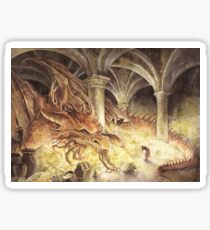 Bilbo und Smaug der Drache Sticker