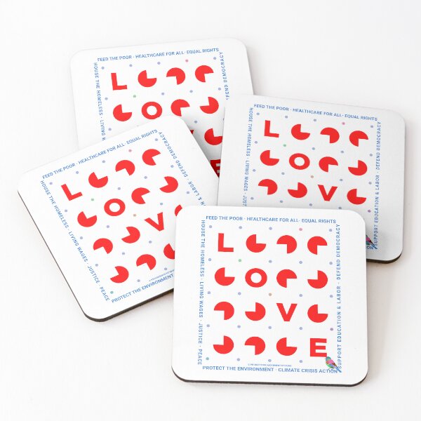 Item preview, PMD00421 Progressive Movement Designs LOVE for any day or Valentines for Progressives Bernie Sanders supporters or Democrats designed and sold by ProgressiveLeft.