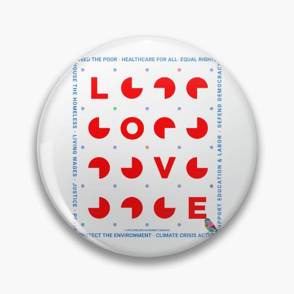Item preview, PMD00421 Progressive Movement Designs LOVE for any day or Valentines for Progressives Bernie Sanders supporters or Democrats designed and sold by ProgressiveLeft.