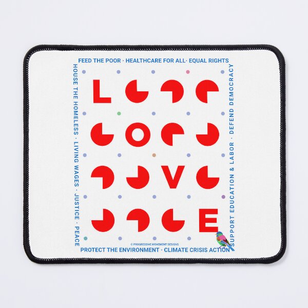 Item preview, PMD00421 Progressive Movement Designs LOVE for any day or Valentines for Progressives Bernie Sanders supporters or Democrats designed and sold by ProgressiveLeft.