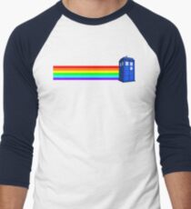 Rainbow Tardis Men's Baseball ¾ T-Shirt