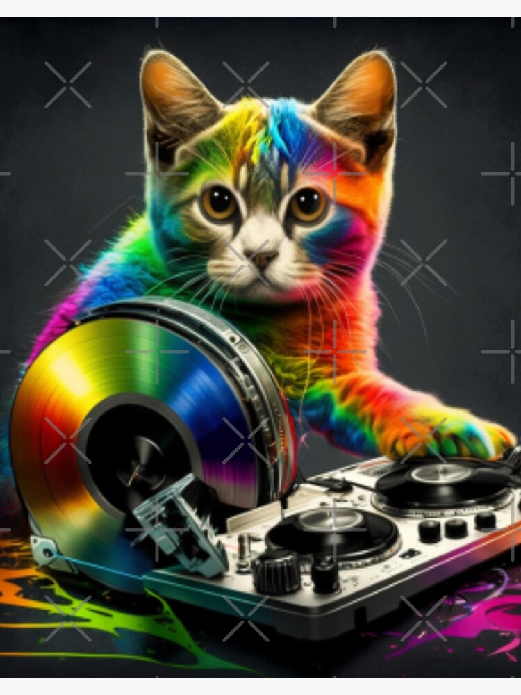 DJ Cat | Art Board Print