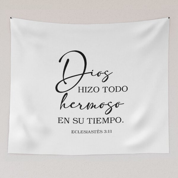 Item preview, Dios hizo todo hermoso en su tiempo. Spanish Bible Verse designed and sold by Aryam Quotes.