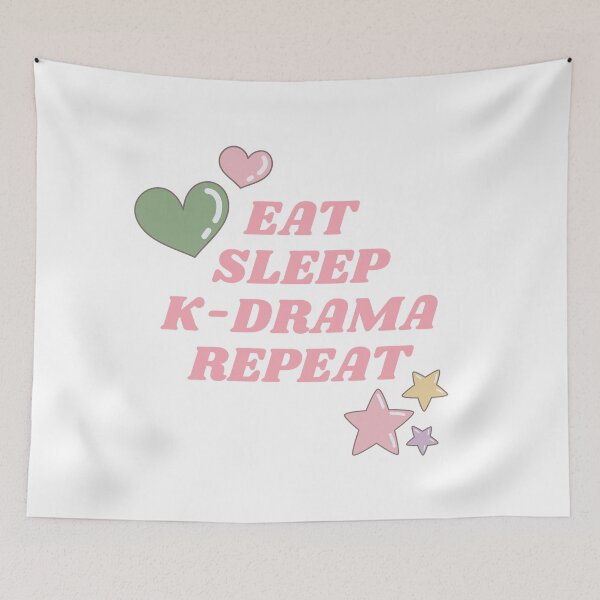 Item preview, Eat Sleep K-Drama Repeat designed and sold by MeetMatilda.