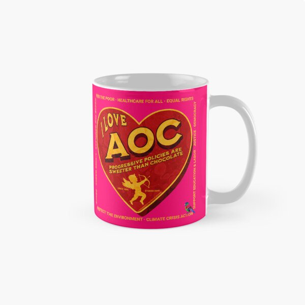 Item preview, PMD00419 Progressive Movement Designs I Love AOC Alexandria Ocasio Cortez Progressive Policy progress goals for Bernie Sanders supporter progressives designed and sold by ProgressiveLeft.