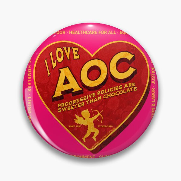 Item preview, PMD00419 Progressive Movement Designs I Love AOC Alexandria Ocasio Cortez Progressive Policy progress goals for Bernie Sanders supporter progressives designed and sold by ProgressiveLeft.