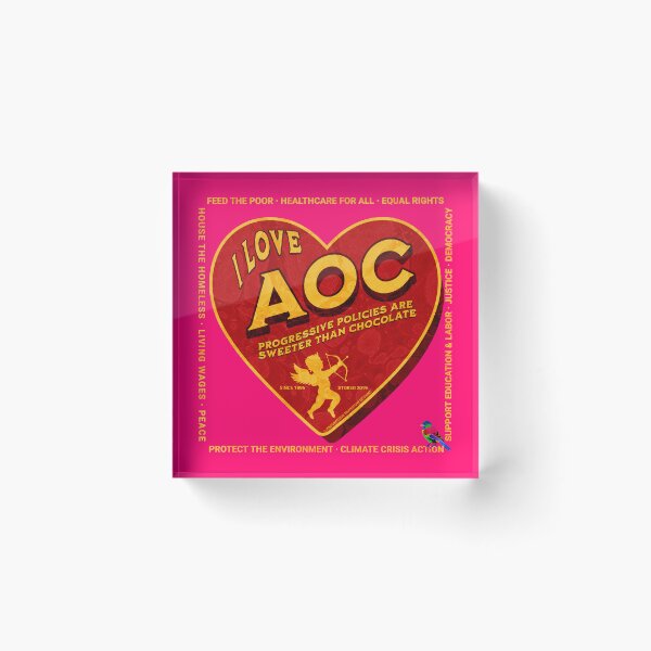 Item preview, PMD00419 Progressive Movement Designs I Love AOC Alexandria Ocasio Cortez Progressive Policy progress goals for Bernie Sanders supporter progressives designed and sold by ProgressiveLeft.