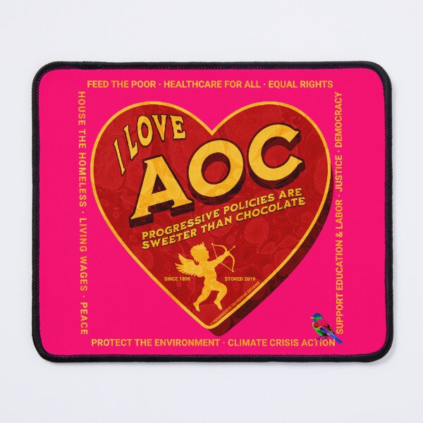 Item preview, PMD00419 Progressive Movement Designs I Love AOC Alexandria Ocasio Cortez Progressive Policy progress goals for Bernie Sanders supporter progressives designed and sold by ProgressiveLeft.