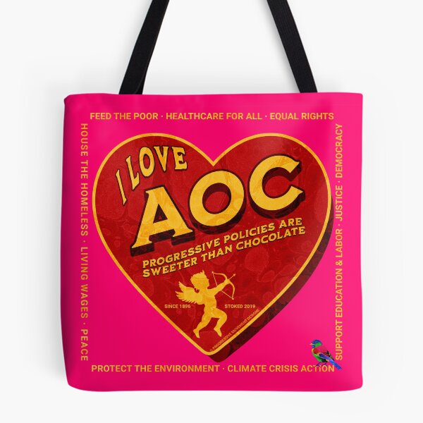 Item preview, PMD00419 Progressive Movement Designs I Love AOC Alexandria Ocasio Cortez Progressive Policy progress goals for Bernie Sanders supporter progressives designed and sold by ProgressiveLeft.