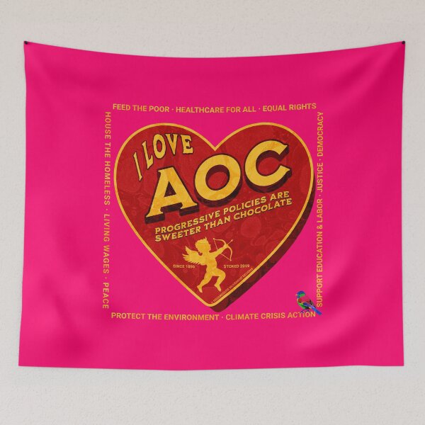 Item preview, PMD00419 Progressive Movement Designs I Love AOC Alexandria Ocasio Cortez Progressive Policy progress goals for Bernie Sanders supporter progressives designed and sold by ProgressiveLeft.