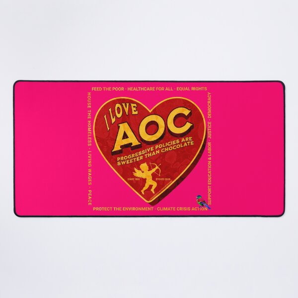 Item preview, PMD00419 Progressive Movement Designs I Love AOC Alexandria Ocasio Cortez Progressive Policy progress goals for Bernie Sanders supporter progressives designed and sold by ProgressiveLeft.